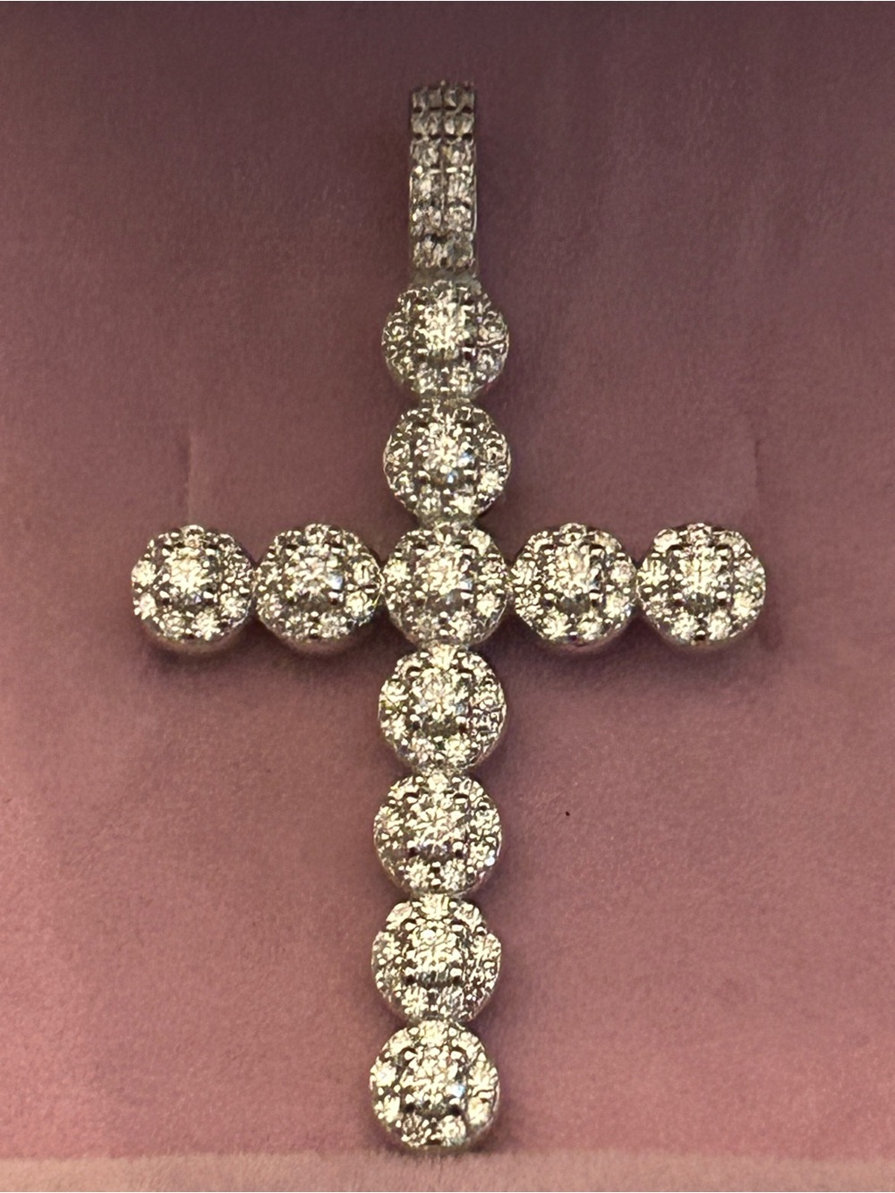 2.00CTW Round Cut Moissanite 💎 Circle Cross Pendant in 925 Sterling Silver NWT - Picture 11 of 13